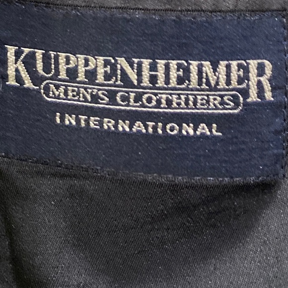 Vintage Kuppenheimer Oversize Boyfriend Double Breasted Blue Stripe Blazer - Picture 16 of 16